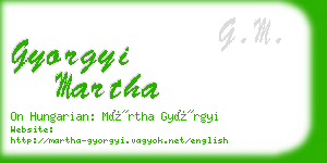 gyorgyi martha business card